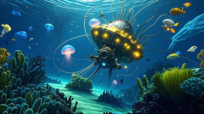 GenAI科技绘画优秀作品海底世界(图3)