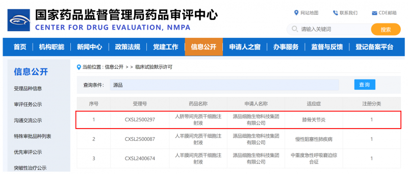 源品生物3D工艺制备人脐带间充质干细胞注射液获准开展临床试验(图1)