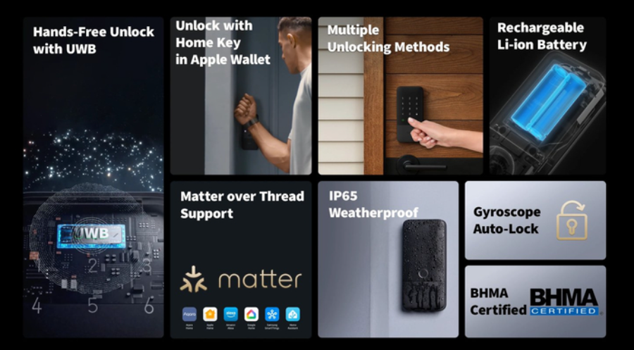 又有多款UWB智能门锁亮相!(图2)